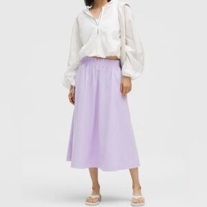 Lululemon Stretch Woven Ruffle-Waist Midi Skirt
Lavender Frost size XL